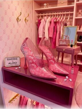 Aldo Barbie Barbiestessy Heels with Crystal Accents New in Box Size 8.5